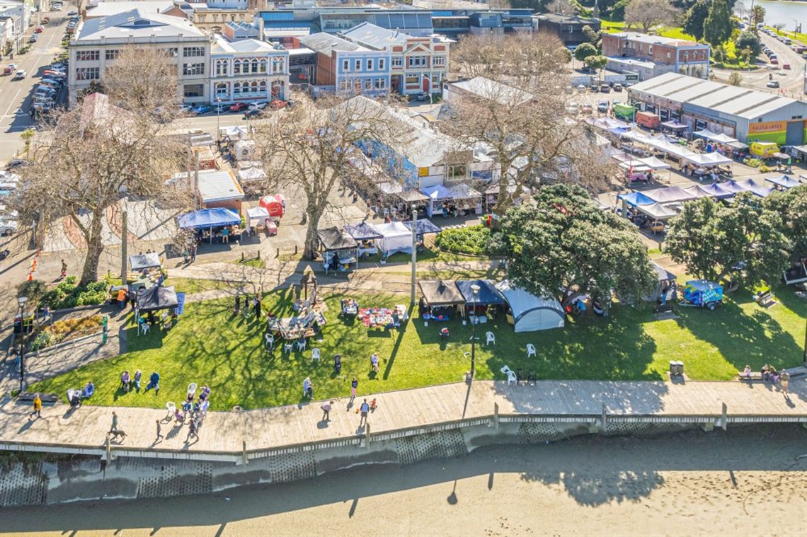 Whanganui boardwalk ariel photo