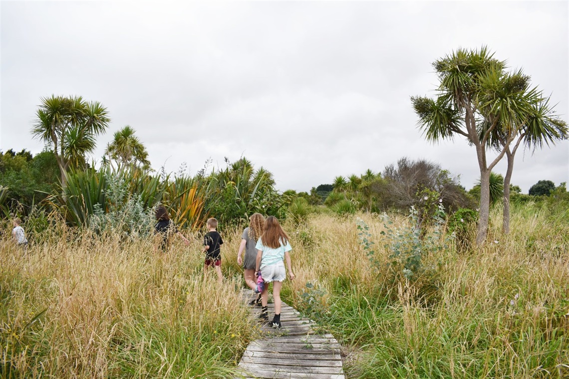 Kids at the wetland