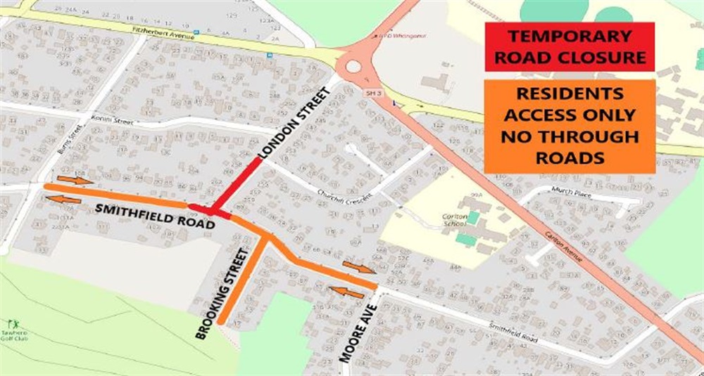 London Street closure map