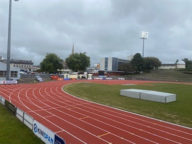 A view of the track looking towards Guyton Street - December 2024