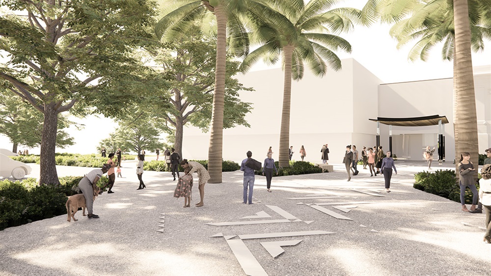 Updated concept image for the entrance to the Sarjeant Gallery's new wing at Pukenamu Queen's Park
