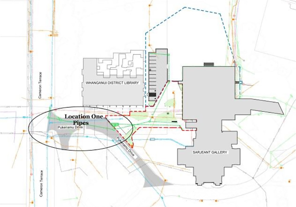 Location One directly in front of the Davis Library as shown on a map of Pukenamu Queens Park